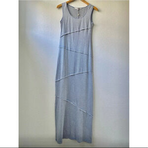 058. NWT Studio M Blue Stripe Maxi Tank Top Dress